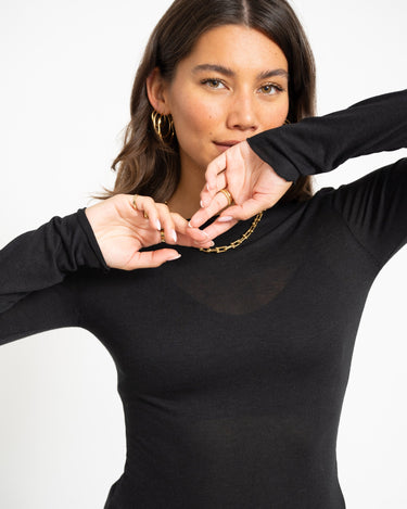 Aware Glesha Boatneck Top Black - Things I Like Things I Love