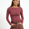 Aware Glesha Boatneck Top Catawba Grape - Things I Like Things I Love