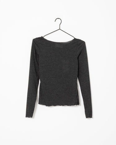 Aware Glesha Boatneck Top Dark Grey Melange - Things I Like Things I Love