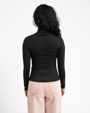 AWARE Glesha Roll Neck Top Black - Things I Like Things I Love