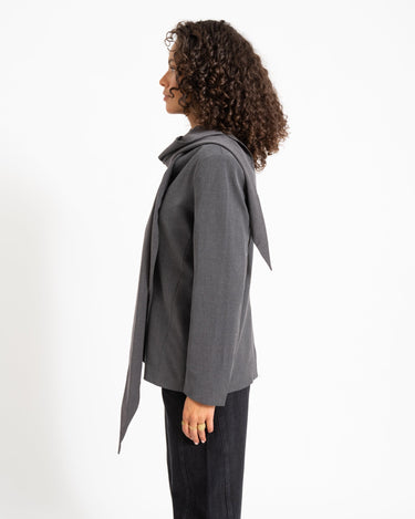 Aware Noerrebro V-Neck Blazer Grey Melange - Things I Like Things I Love