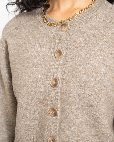 Aware Osterbro O-Neck Knit Cardigan Natural Melange - Things I Like Things I Love