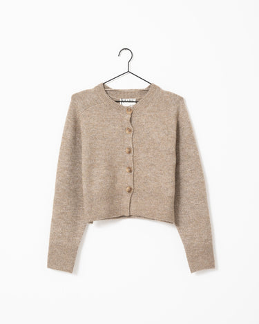 Aware Osterbro O-Neck Knit Cardigan Natural Melange - Things I Like Things I Love