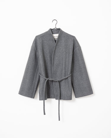 Aware Sijina V-Neck Short Jacket Dark Grey Melange - Things I Like Things I Love