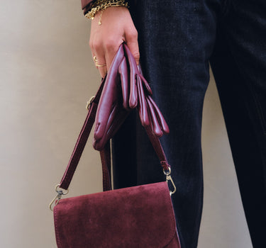 Bag Flora REAL SUEDE Bordeaux - Things I Like Things I Love