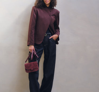 Bag Flora REAL SUEDE Bordeaux - Things I Like Things I Love
