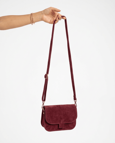 Bag Flora REAL SUEDE Bordeaux - Things I Like Things I Love