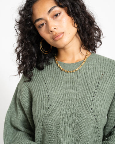 Bailey O-Neck Knit Box Laurel Wreath - Things I Like Things I Love