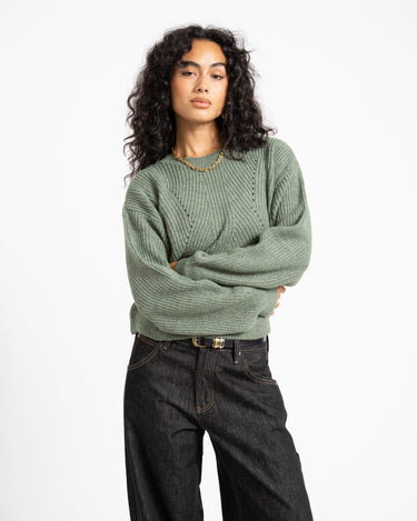 Bailey O-Neck Knit Box Laurel Wreath - Things I Like Things I Love