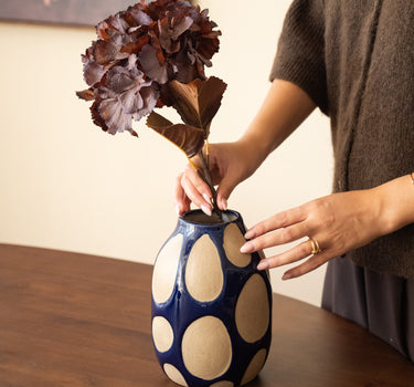 Bloomingville Deco Vaas Bashir Blauw - Things I Like Things I Love