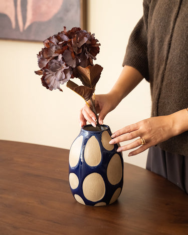 Bloomingville Deco Vaas Bashir Blauw - Things I Like Things I Love