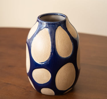 Bloomingville Deco Vaas Bashir Blauw - Things I Like Things I Love