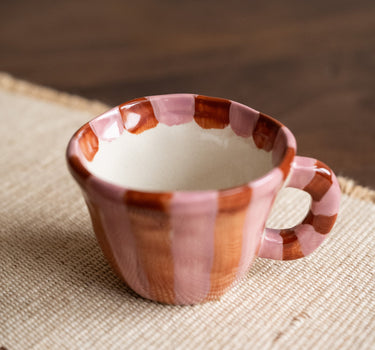 Bloomingville - Espresso Mug Pink Stripe - Things I Like Things I Love