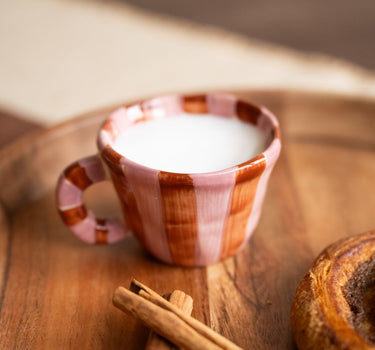 Bloomingville - Espresso Mug Pink Stripe - Things I Like Things I Love