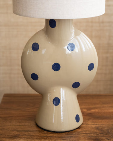 Bloomingville Handgeschilderde Tafellamp Sergio Polka Dot - Things I Like Things I Love