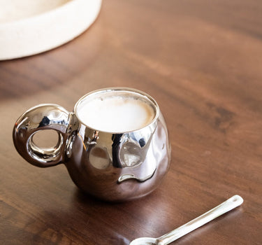 Bloomingville - Mug Orbit Silver - Things I Like Things I Love