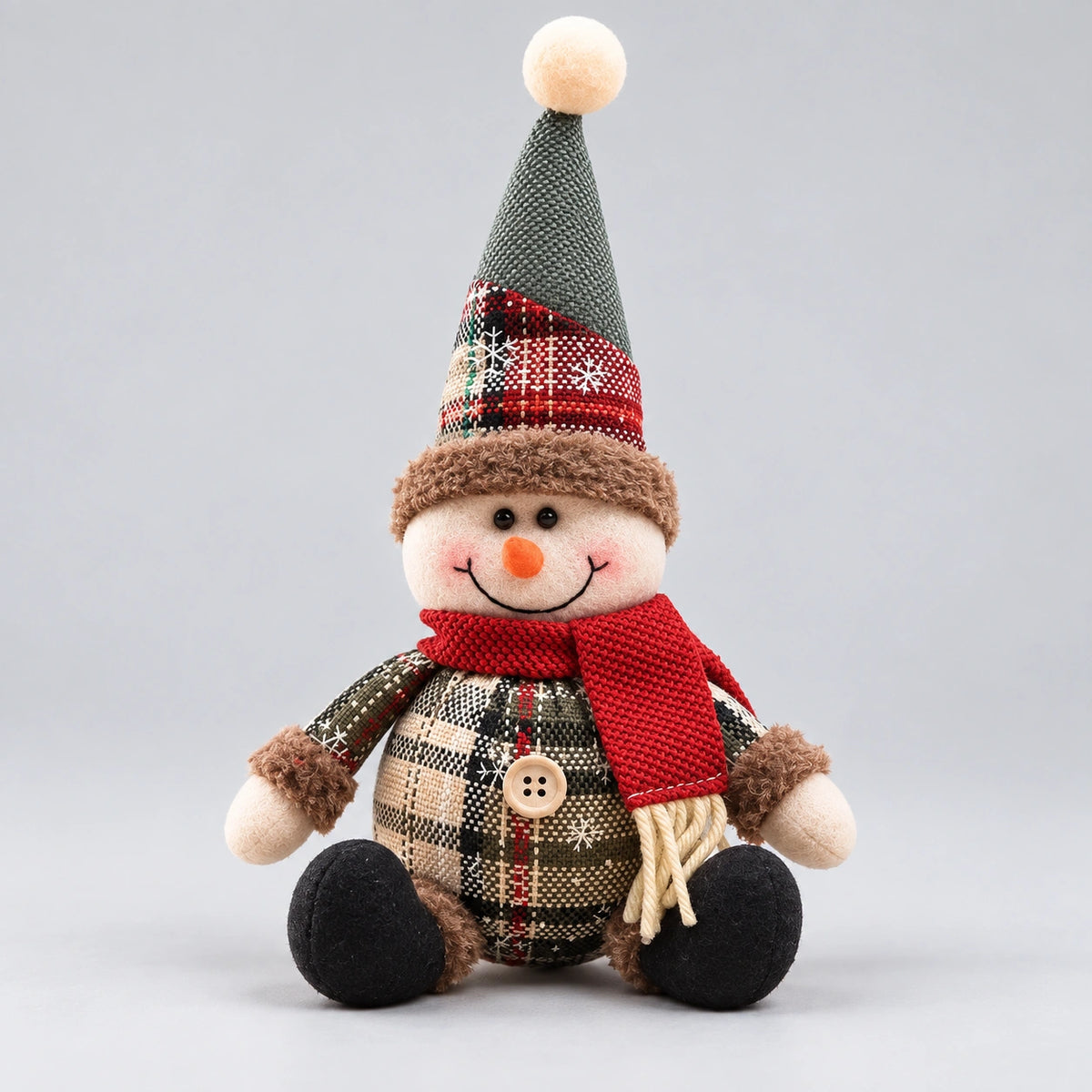 Boneco de Pelúcia Natalino para Decoração de Festa e Ambiente Lenogue