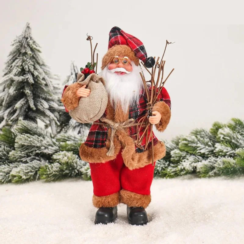 Boneco Papai Noel 30cm para Decoração de Natal Lenogue Mod. 03