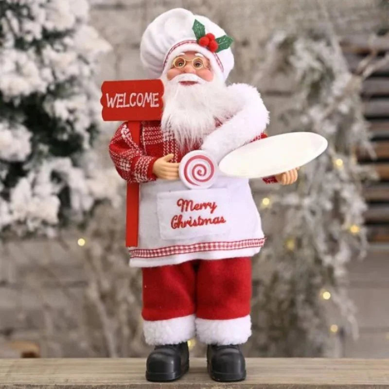 Boneco Papai Noel 30cm para Decoração de Natal Lenogue Mod. 06