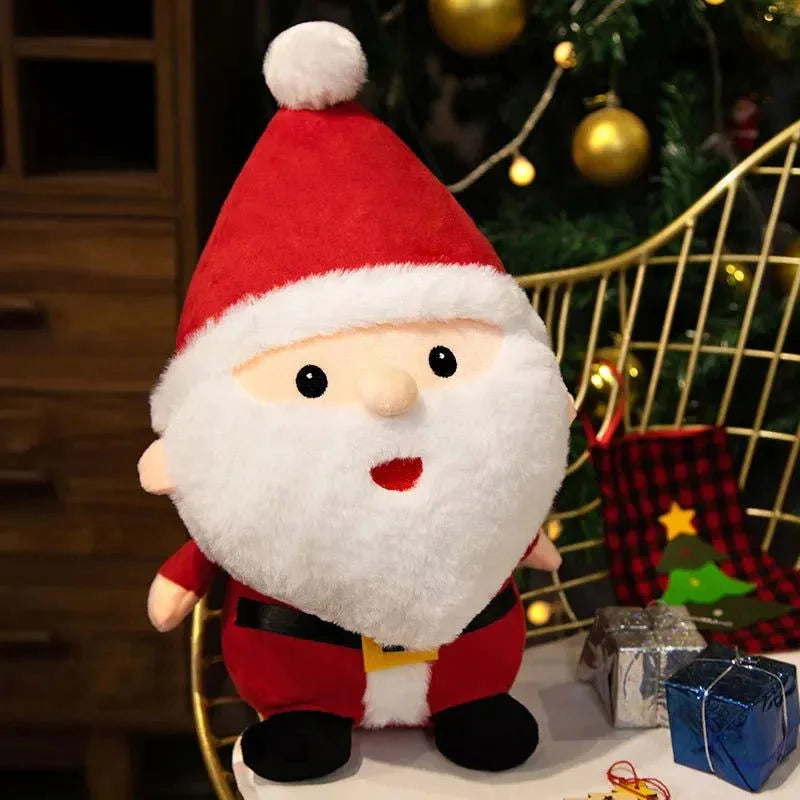 Bonecos de Pelúcia Natalinos para Decoração e Presente Infantil Lenogue Papai Noel / 23cm