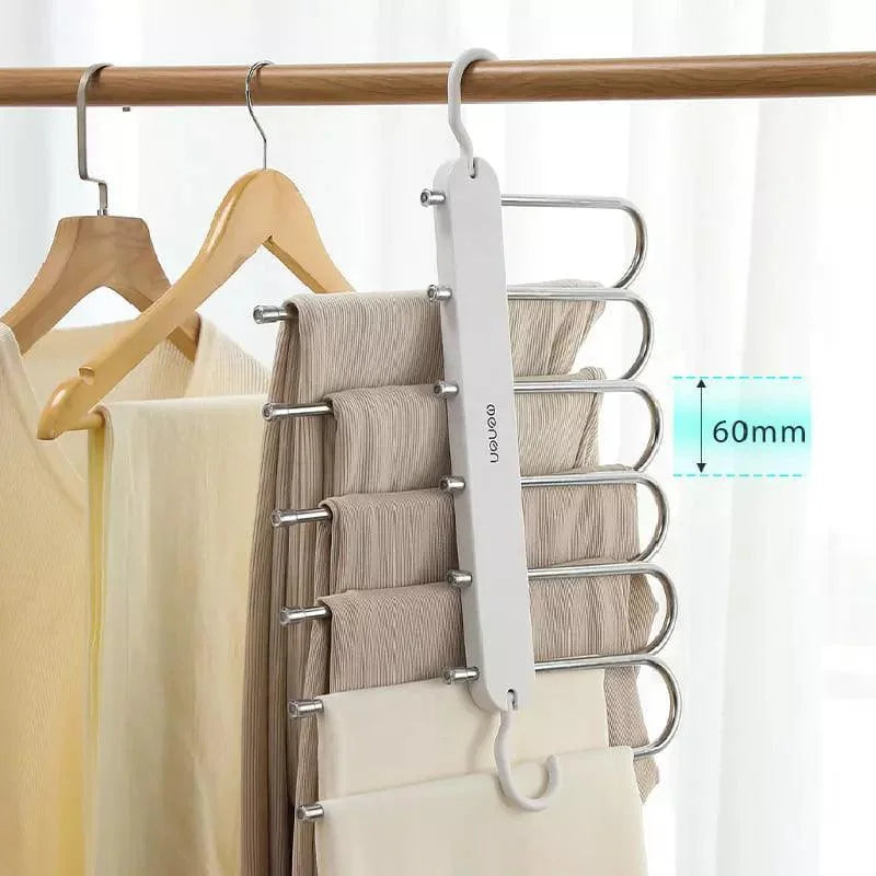 Cabide Organizador de Calças 6 em 1 para Guarda-roupa Lenogue