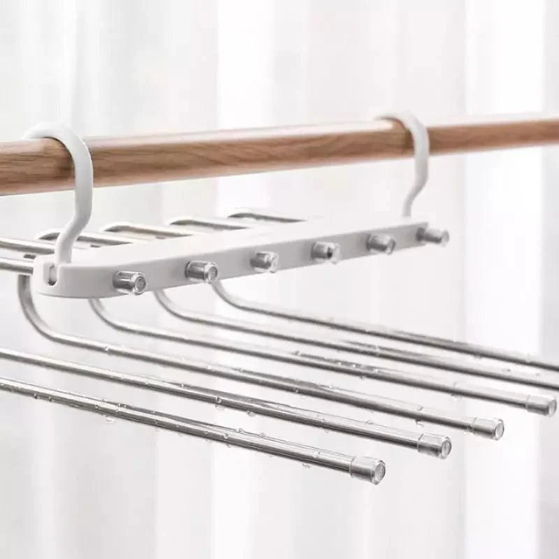 Cabide Organizador de Calças 6 em 1 para Guarda-roupa Lenogue