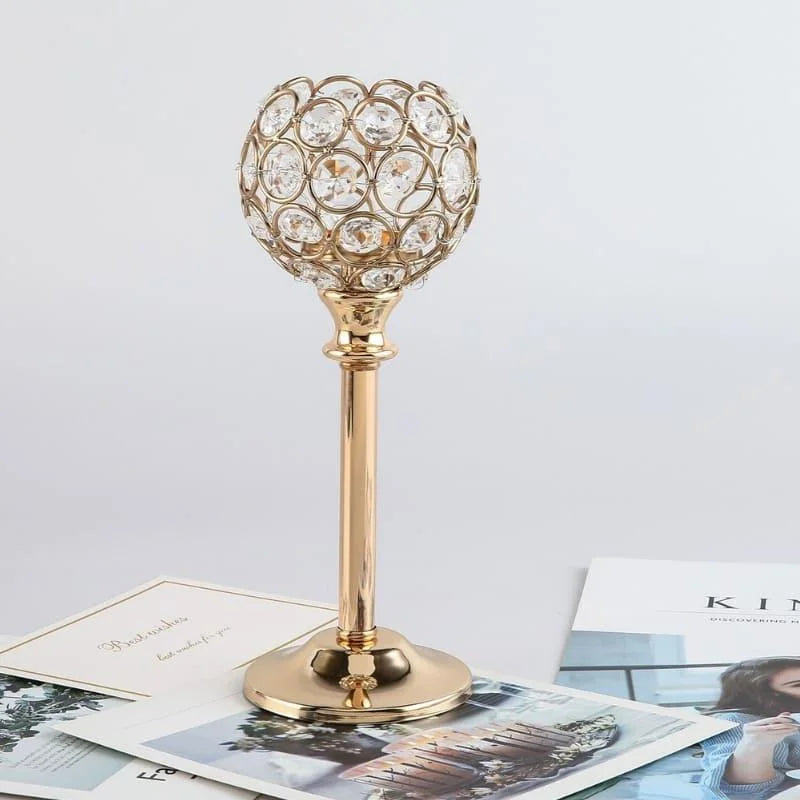 Candelabro Decorativo de Luxo para Velas e Iluminação Elegante Lenogue 22cm