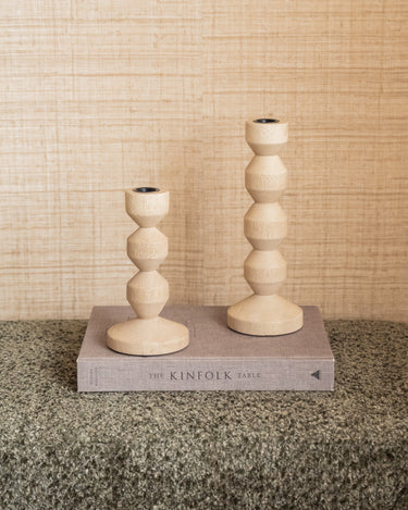 Candle Holder Dozza Wood Natural - Things I Like Things I Love