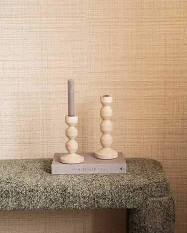 Candle Holder Dozza Wood Natural - Things I Like Things I Love