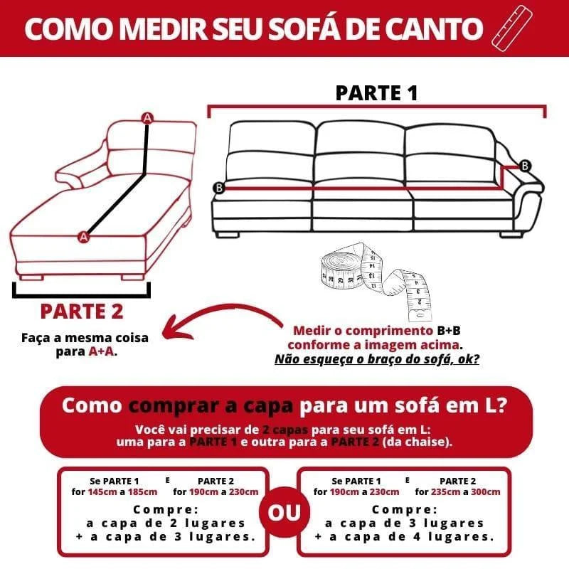 Capa para Sofá Jacquard Antiderrapante e Impermeável Cinza Lenogue