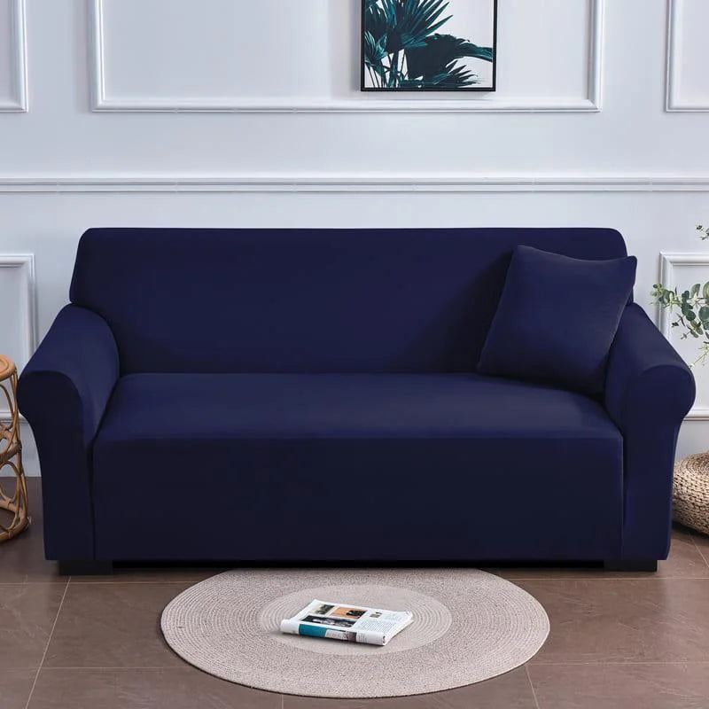 Capa para Sofá Spandex Azul Marinho Impermeável para Sala Lenogue 1 lugar (90-140cm)