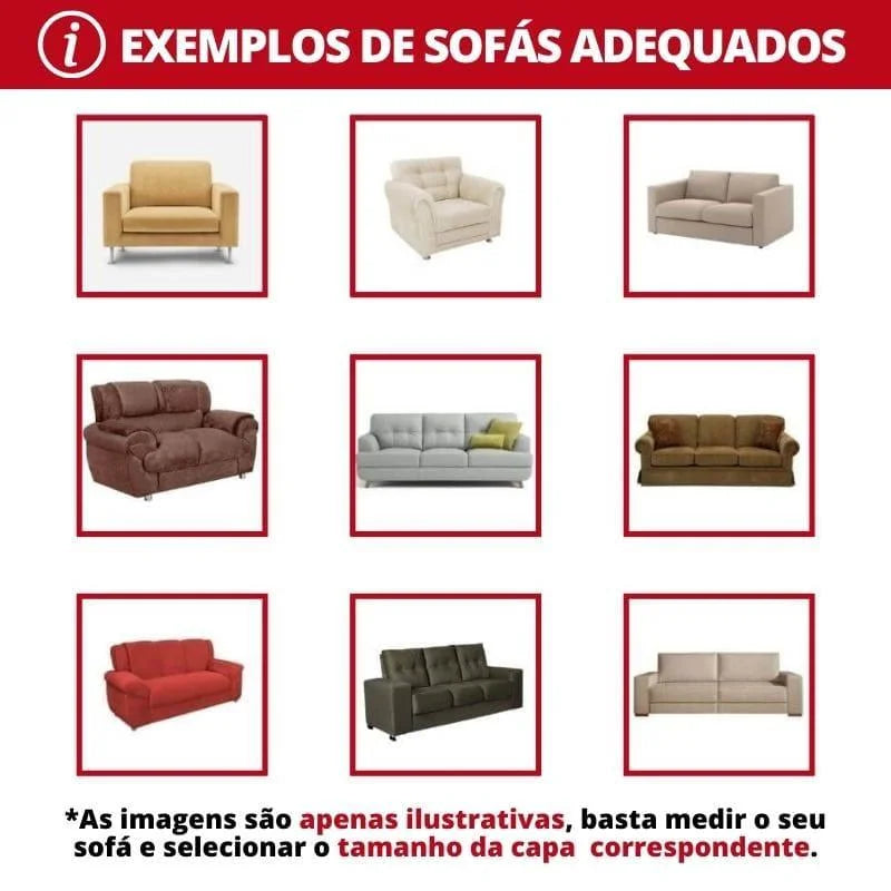 Capa para Sofá Spandex Bege Impermeável para Sala Lenogue