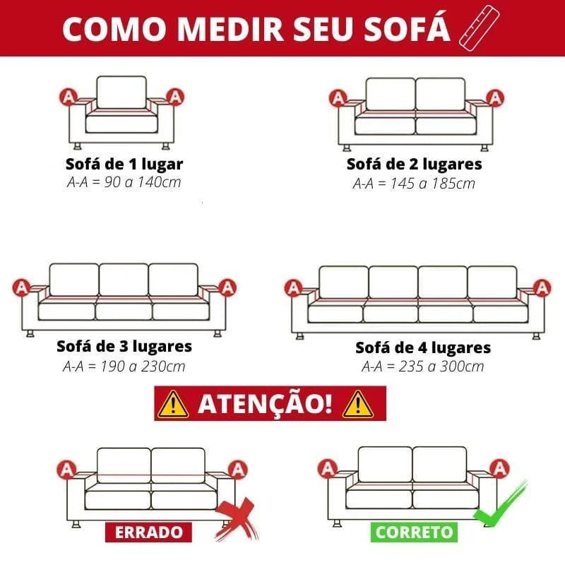 Capa para Sofá Suede Preto Impermeável para Sala Lenogue