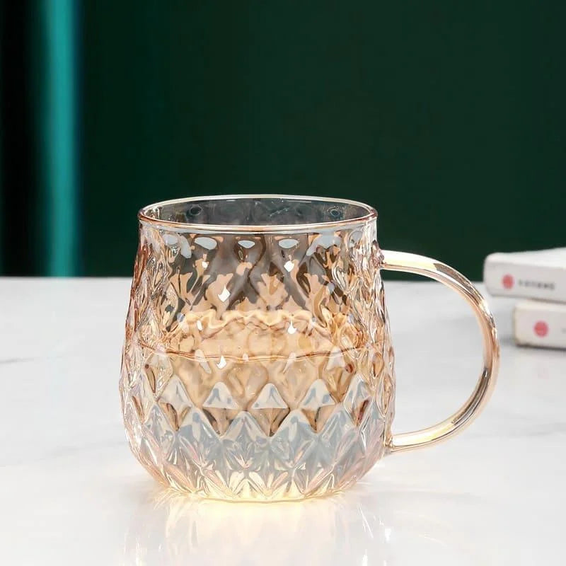 Chaleira de Vidro Borossilicato com Tampa Diamond Inox para Chá Lenogue Copos 380ml (2 Unidades)