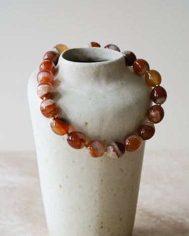 Cocoa Marble Necklace Gold - Things I Like Things I Love