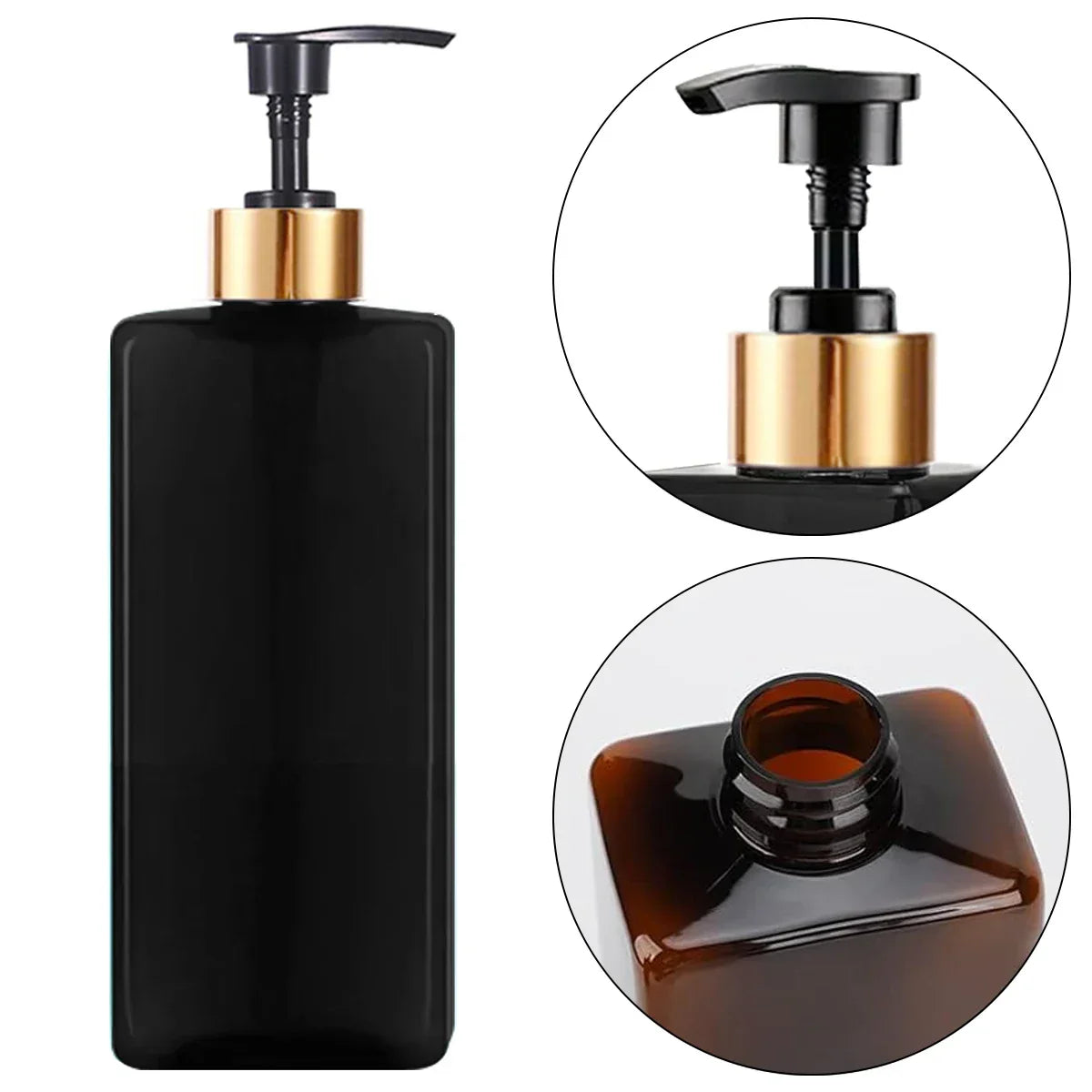 Conjunto Dispenser Refilável para Sabonete e Shampoo Lenogue