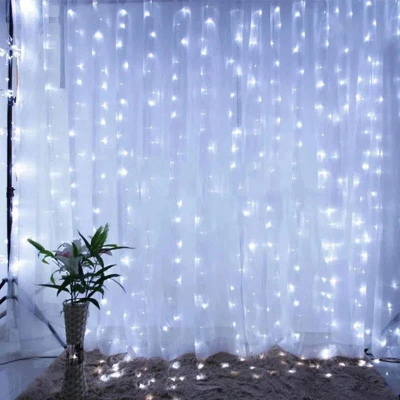 Cortina de Luzes Led Natalina para Decoração Lenogue