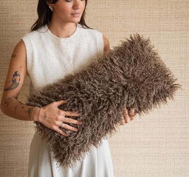 Cushion Bubion Furry Brown - Things I Like Things I Love