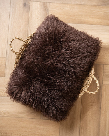 Cushion Doodly Furry Brown - Things I Like Things I Love