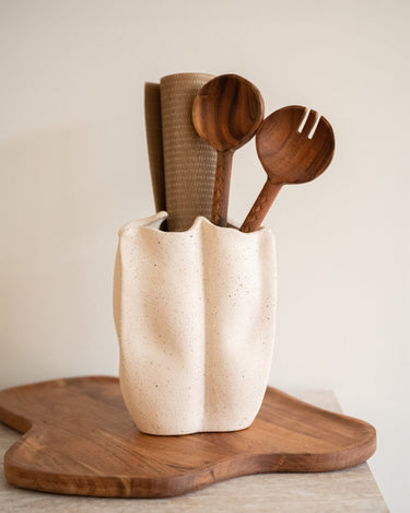 Cutlery Jar Sanguli Creme - Things I Like Things I Love