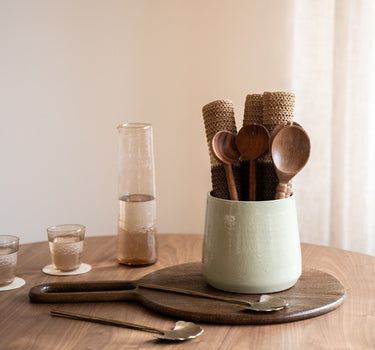 Cutlery Jar Zenna Green - Things I Like Things I Love