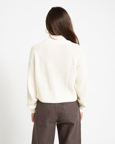Dara High Neck Knit Eggnog - Things I Like Things I Love