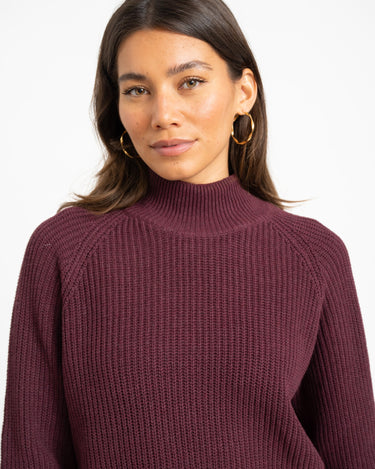 Dara High Neck Knit Fig - Things I Like Things I Love
