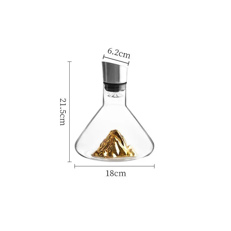 Decanter de Cristal Iceberg Feito à Mão para Bar e Bebidas Lenogue