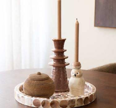 Deco Opbergdoosje Mela Kralen Bruin - Things I Like Things I Love