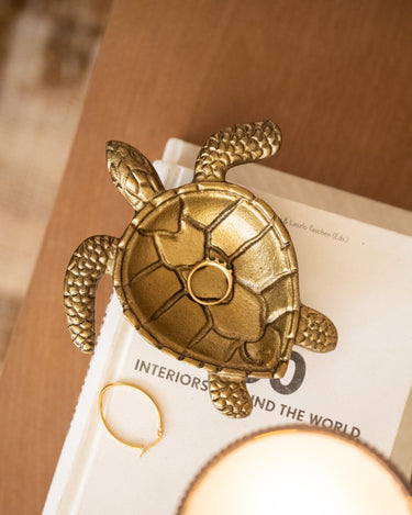 Deco Tray Turtle Gold - Things I Like Things I Love