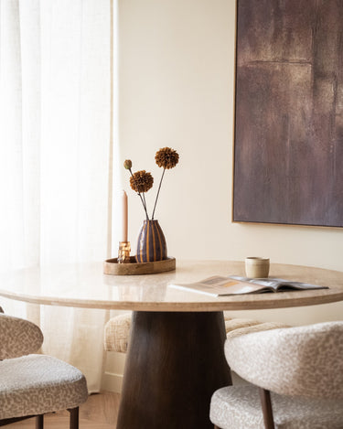 Deco Vaas Noah Gestreept Aubergine - Things I Like Things I Love