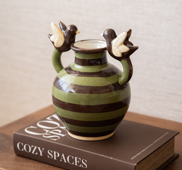 Deco Vaas Vogels Groen - Things I Like Things I Love