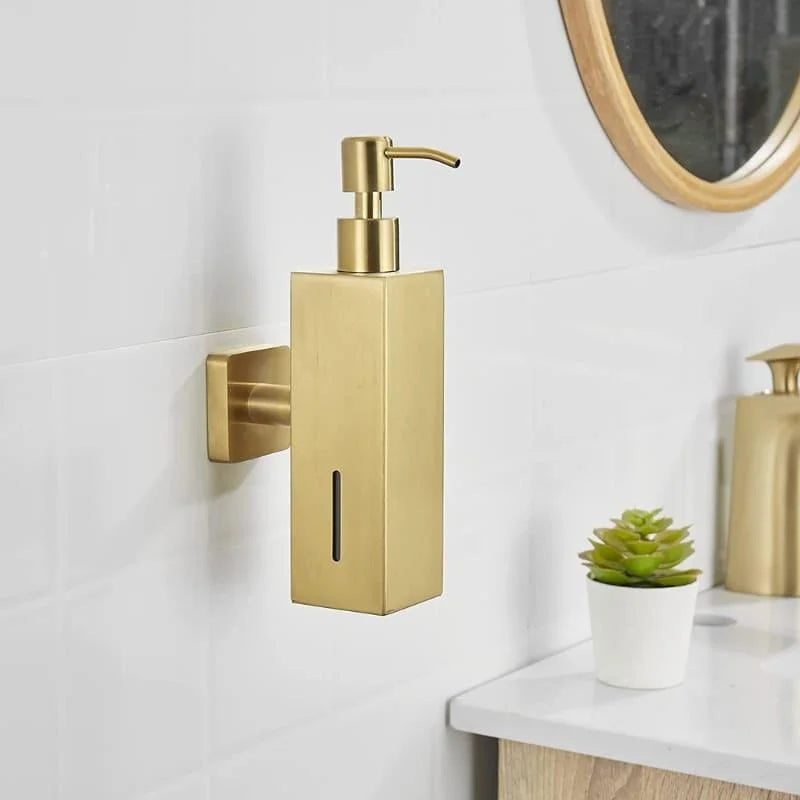 Dispenser de Sabonete Líquido em Aço Inox para Banheiro e Cozinha Lenogue