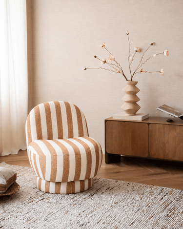 Draaifauteuil Gestreept Bruin - Things I Like Things I Love